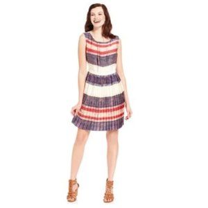Nautical Pleated A Line Dress with Pockets Rachel by Rachel Roy